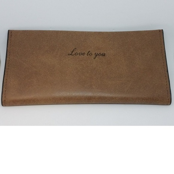 Womens Long Bifold Wallet Leather Clutch Brown NEW - Picture 1 of 4